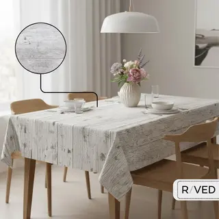 Raved Tafelzeil – 140 Cm X 230 Cm – Houtlook Grijs – Pvc – Afwasbaar – Binnen & Buiten