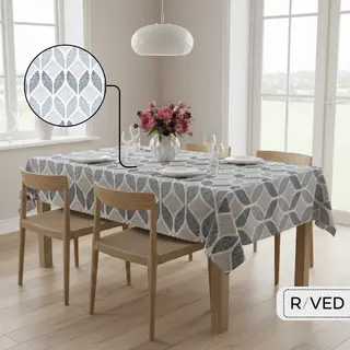 Raved Tafelzeil – 140 Cm X 180 Cm – Vierkantjes Blauw – Katoen – Waterafstotend – Uitwasbaar