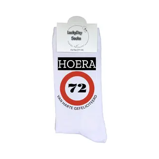 Lucky Day Socks 72 Jaar Sokken - Gefeliciteerd - Jarig - Verjaardag - Grappige Cadeau - Cadeau Voor Vrouw Man - Kado - Verjaardags Sokken - Verjaardags Cadeau -