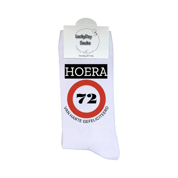 Lucky Day Socks 72 Jaar Sokken - Gefeliciteerd - Jarig - Verjaardag - Grappige Cadeau - Cadeau Voor Vrouw Man - Kado - Verjaardags Sokken - Verjaardags Cadeau - thumbnail