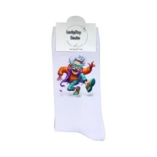 Lucky Day Socks Funky Opa - Verjaardag Cadeau - Moederdag - Vaderdag - Opkikkertje - Kerst Cadeau Sokken - Hippe Opa - Sokken Waar Je Vrolijk Van Wordt - Leuke Sokken