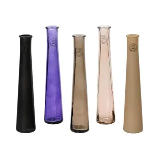 Decoris Vaas Recycled Glas H32cm 5 Assorti