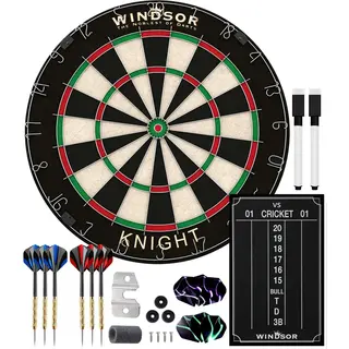 Windsor Dartbord - Met Dartpijlen & Accessoires - Sisal - Dartboard - Knight 3