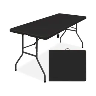 ADSafety Inklapbare Tafel - Campingtafel - Klaptafel - Vouwtafel Buiten - Tuintafel - 180 X 74 X 74 Cm - Zwart