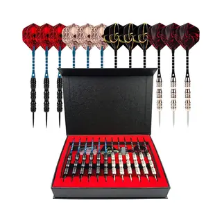 Podec Dartpijlen 24 Gram Darts Set 12 Stuks Extra Dart Flights En Shafts Dartscase