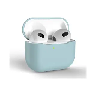 Hoesje In Het Licht Blauw Geschikt Voor Apple AirPods 3 - Tch - Beschermhoes - Siliconen - Case - Soft Case - Mint - Blauw