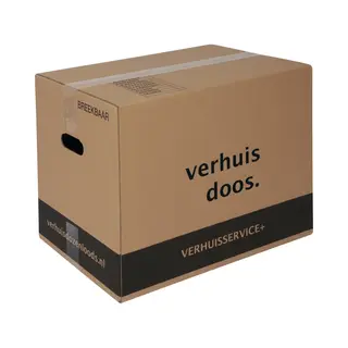Verhuisservice+ Verhuisdozen - 10 Stuks - 60 Liter - Extra Stevige Verhuisdoos - Dubbel Golf Karton - 50kg Laadvermogen