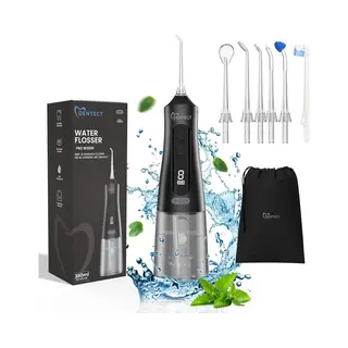 Dentect Waterflosser W2000 - Waterflosser Met 9 Standen - 6 Opzetstukken - Draadloos - IPX7 Waterproof