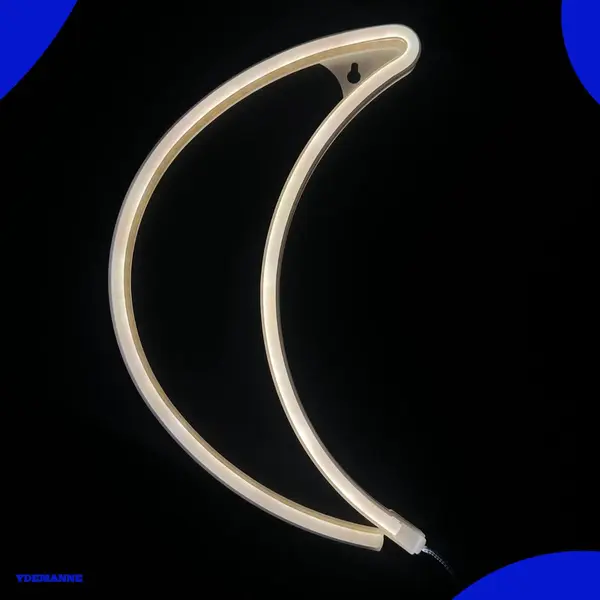 Ydemanne Neon Lamp - Maan Warm Wit - Usb Of Batterijen - Neon Verlichting - Neon Led Lamp - Neon Wandlamp thumbnail