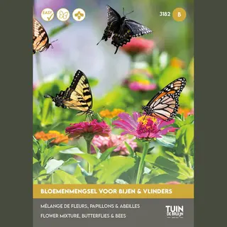 Bloemenmengsel Voor Bijen En Vlinders – Bloemzaden Om Zelf Te Zaaien – Zomerbloemen Voor Tuin Of Balkon – ±5g - Tuin De Bruijn® Zaden