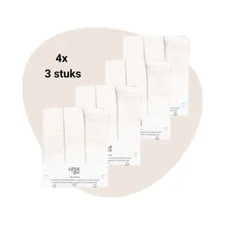 Set | 4 X Monddoekjes Little Boo Uni White 3-pack | 12-delig