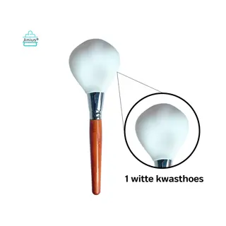 Jinius Siliconen Make-Up Kwast Hoes - Bescherming - Beschermd De Kwast - Make-up - Borstel - Wit
