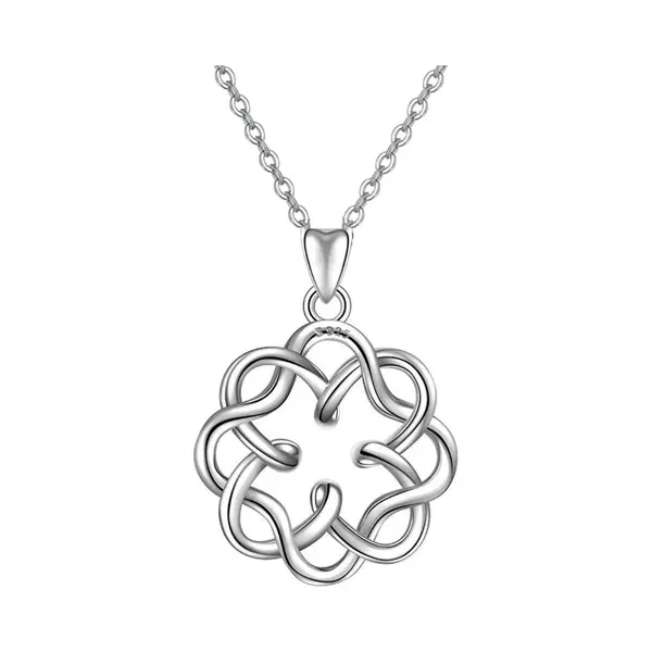 Astradavi S925 Sterling Zilveren Hanger Ketting - Ierse Infinity Eindeloze Liefde Vintage Keltische Knoop - Cadeau Idee thumbnail