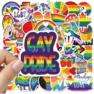 Daily Essentialz Gay Stickers - Regenboog Stickers - Lgbtq - Pride - Regenboog Vlag - Gay Pride - Pride Pin - Regenboog - Stickers Volwassenen - Skate