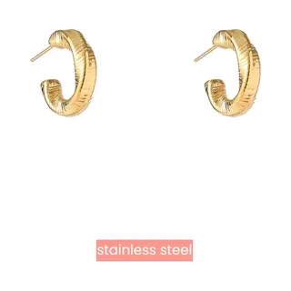 Go Dutch Label Oorringen Twisted Small Hoop Goud