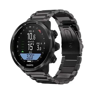 Stalen Smartwatch Bandje - Geschikt Voor Suunto 9 - Baro Stalen Band - Zwart - Strap-it Horlogeband / Polsband / Armband