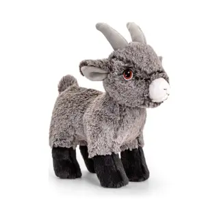 Keel Toys Pluche Knuffel Dier - Geitje - Grijs - 20 Cm - Knuffelbeesten - Boerderij Dieren