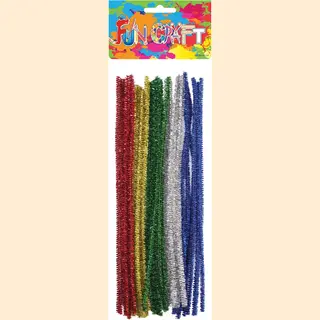 Henbrandt Chenille Draad - 30x - Glitter - 30 Cm - Hobby/knutsel Materialen - Hobbydraad - Chenilledraad