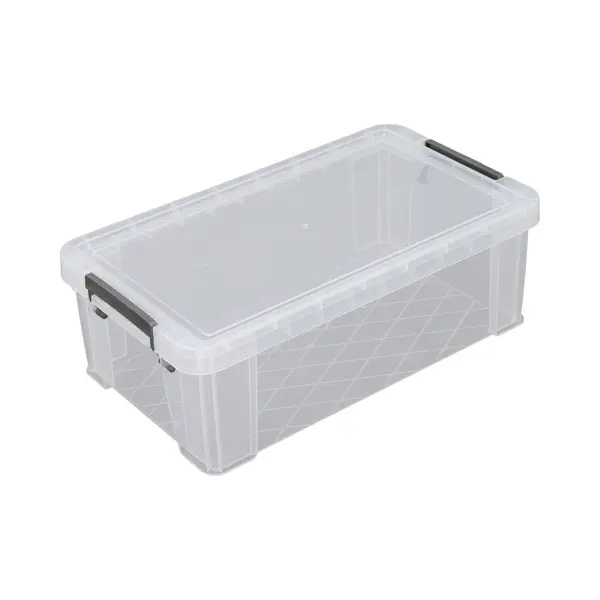 Whitefurze Opbergbox - 5.8 Liter - Transparant - 35 X 19 X 12 Cm - Kunststof - Opslag Oplossingen - Kist - Met Deksel thumbnail