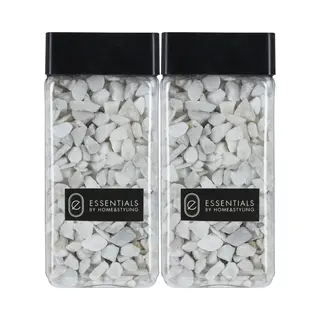 H&S Collection Decoratie Steentjes/hobby Steentjes - Wit - 1100 Ml - 9/13 Mm