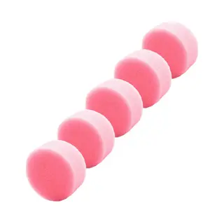 Funny Fashion FunnyFashion Grimas Schmink Sponsjes - 5x Stuks - Roze - Rond - D6 X H3 Cm