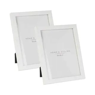 Home & Styling Kunststof Fotolijsten - 2 St - Geschikt Voor Een Foto Van 15 X 20 Cm