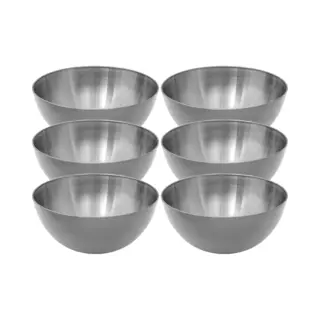 Secret De Gourmet Slakommetjes - 6x - Schaaltjes - Rvs - D13 X H6, 4 Cm