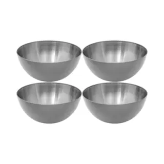 Secret De Gourmet - Slakommetjes/Schaaltjes - Set 4x - Rvs - D19 Cm