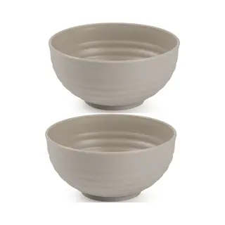 Plasticforte - Kommetjes/Schaaltjes - 4x - Kunststof - D13 Cm - Taupe