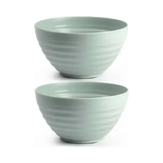 Plasticforte Kommetjes/schaaltjes - 8x - Dessert/ontbijt - Kunststof - D15 X 8 Cm/840 Ml - Mintgroen