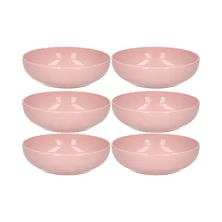 Plasticforte Kommetjes/schaaltjes - 6x - Dessert/ontbijt - Kunststof - D20 X 6 Cm - Oudroze