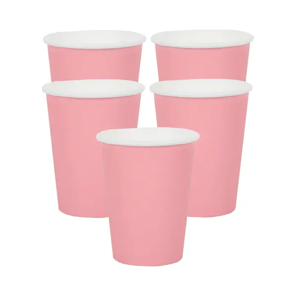 Santex Feest/verjaardag Bekertjes - 20x Stuks - Karton - Roze - 270 Ml thumbnail
