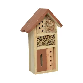 Decoris Insectenhotel - Bamboe Hout - 9 X 16 X 26 Cm - Terra Bruin