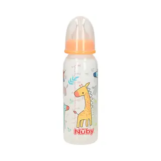 Nûby Baby Drinkfles - Oranje - 240 Ml - Babies Antikoliekspeen