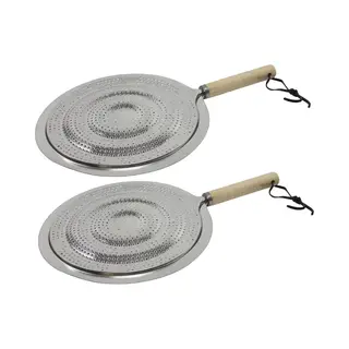 Svenska Living Vlamverdeler - 2x - Sudderplaat - Rvs - Diameter 22 Cm
