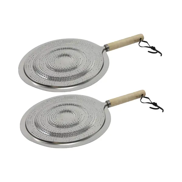 Svenska Living Vlamverdeler - 2x - Sudderplaat - Rvs - Diameter 22 Cm thumbnail