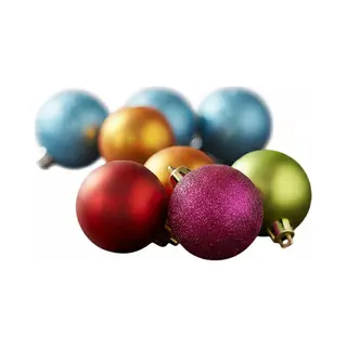 Inge-glas Inge Christmas Kerstballen - 44x St- Gekleurd - Kunststof - Mix