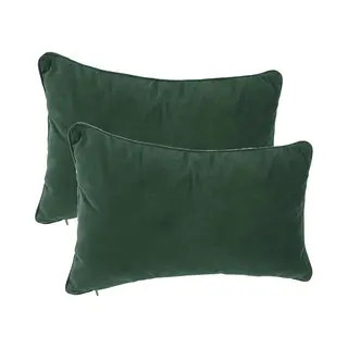 Atmosphera Bank/sierkussens Sophia - 2x Stuks - 30 X 50 Cm - Polyester Met Rits
