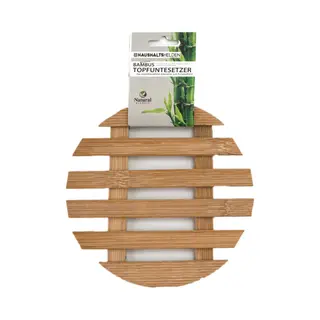 Haushaltshelden Pannenonderzetters - Rond - D17 Cm - Bamboe Hout