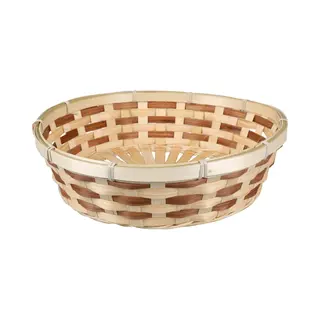 Fruitmand/fruitschaal Rond - Gevlochten Bamboe Hout - D29 Cm - Bruin/naturel