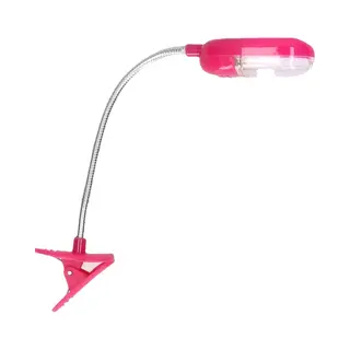 Afx Light Led Leeslamp Met Klem - Roze - 25 Cm - Inclusief Batterijen - Flexibele Klemlampen