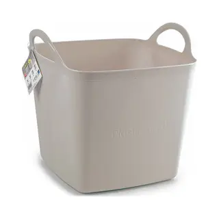 Plasticforte Kuip/emmer/wasmand - Flexibel - Beige - 43 Liter - Vierkant - Kunststof - 40 X 40 X 44 Cm