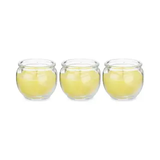 Ibergarden Citronella Kaars In Houder - 3x - Glas - 20 Branduren