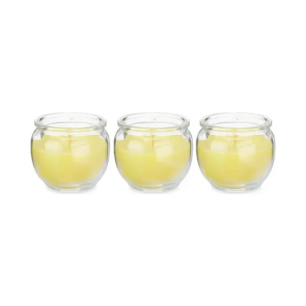 Ibergarden Citronella Kaars In Houder - 3x - Glas - 20 Branduren thumbnail