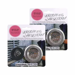 Haushaltshelden Gootsteen Set Incl Gootsteenfilter En Afvoerstop - 2x - Rvs
