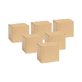 Opbergdoosje/geschenkdoosje - 100x - Karton -bruin - 12 X 10, 6 X 9 Cm