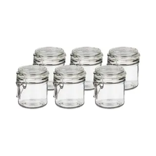 Vivalto Weckpot/inmaakpot - 6x - Tarro - 250 Ml - Glas - Beugelsluiting - D11 X H10 Cm