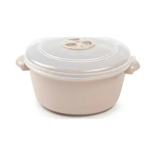 Plasticforte Magnetronschaal Met Deksel/ventiel - 1 Liter - Beige - Kunststof - Bpa Vrij