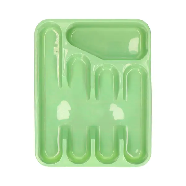 Excellent Houseware Bestekbak/keuken Organizer - 5-Vaks - Groen - 33, 5 X 26, 5 X 3, 5 Cm thumbnail