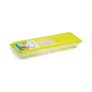 Plasticforte IJsblokjesvorm Met Deksel - 12 Ijsklontjes - Kunststof - Groen - Ijsblokjes Maken